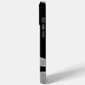 Hi Tech Silver Metallic Monogram Design Case-Mate iPhone Hülle (Rückseite / Links)