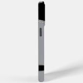 Hi Tech Silver Metallic Monogram Design Case-Mate iPhone Hülle (Rückseite / Rechts)