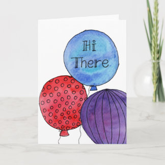 Hi There Balloons card Karte