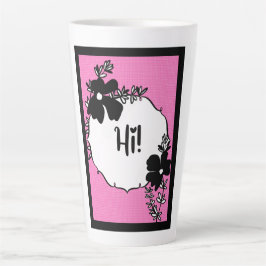 Hi There! – Bright Floral Hello Card Milchtasse