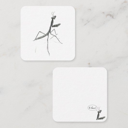 Hi there! Praying Mantis Mitteilungskarte (Vorne/Hinten)