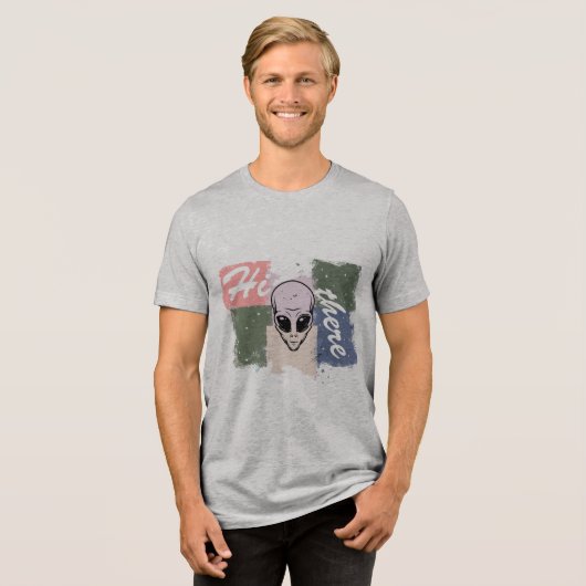  “Hi there” Tri-Blend Shirt (Vorderseite voll)