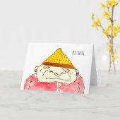 Hi There Weird Strange Cartoon Guy  Karte (Gelbe Blume)