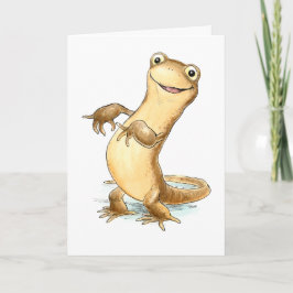 "Hi there! What's newt?" Perky newt card Karte