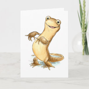 "Hi there! What's newt?" Perky newt card Karte
