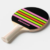 HI-VIS and Pink Across Striping with Name Tischtennis Schläger (Vorderseite)