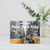 Hi von New York City Postcard Postkarte (Stehend Vorderseite)