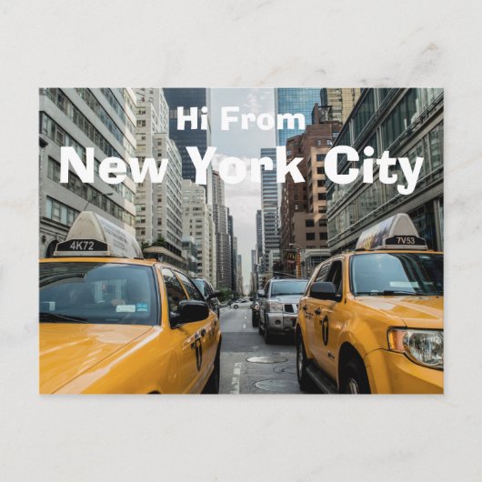 Hi von New York City Postcard Postkarte (Vorderseite)