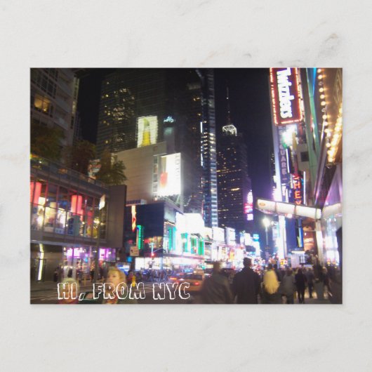 Hi, von NYC Postkarte (Vorderseite)