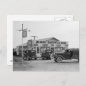 Hi-Way Sandwich Shop, 1939 Postkarte (Vorne/Hinten)
