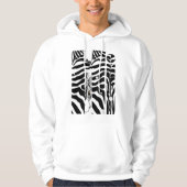 "Hi" Zebra Schwarz/Weiß Streifen Abstrakt trendy Hoodie (Vorderseite)