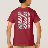 "Hi" Zebra Schwarz/Weiß Streifen Abstrakt trendy T-Shirt (Rückseite)