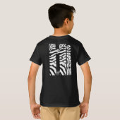 "Hi" Zebra Schwarz/Weiß Streifen Abstrakt trendy T-Shirt (Schwarz voll)