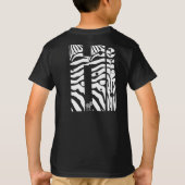 "Hi" Zebra Schwarz/Weiß Streifen Abstrakt trendy T-Shirt (Rückseite)