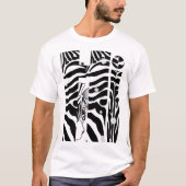 "Hi" Zebra Schwarz/Weiß Streifen Abstrakt trendy T-Shirt (Vorderseite)