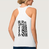 "Hi" Zebra Schwarz/Weiß Streifen Abstrakt trendy Tank Top (Rückseite)