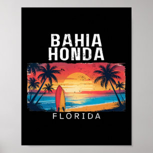 Hia Honda State Park Florida Männer Frauen Surfen Poster