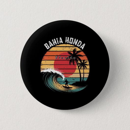 Hia Honda State Park Florida Strand Surfen Button (Vorderseite)