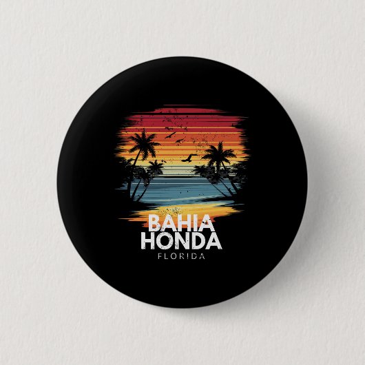 Hia Honda State Park Florida Surfbrett Surfen Vin Button (Vorderseite)