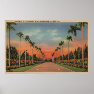 Hialeah, Florida - Miami Jockey Club Driveway Poster