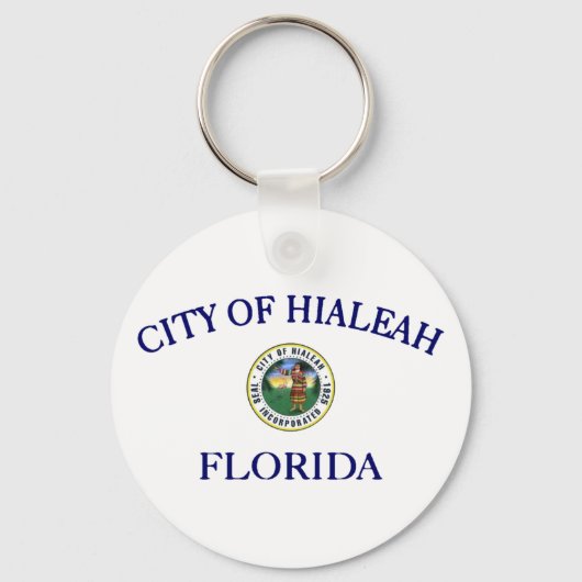 Hialeah (Florida) Schlüsselanhänger der Stadtflagg (Vorderseite)