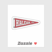 Hialeah, Florida Wimpel Aufkleber (Blatt)