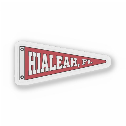 Hialeah, Florida Wimpel Aufkleber (Vorderseite)
