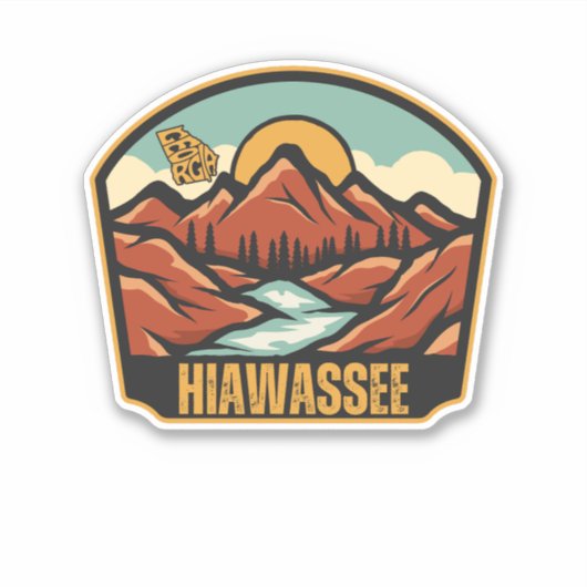 Hiawassee, Georgien Aufkleber (Vorderseite)