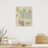 Hiawatha, Everest, Morrill und Baker, Kansas Poster (Küche)