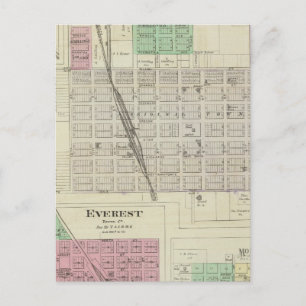 Hiawatha, Everest, Morrill und Baker, Kansas Postkarte