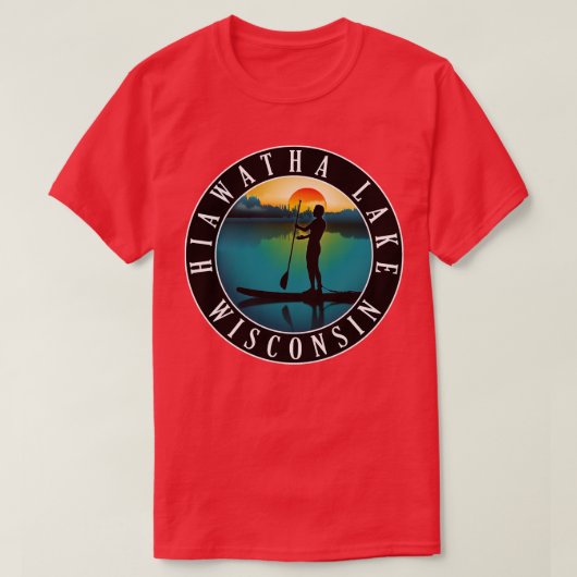 Hiawatha Lake Wisconsin Paddleboard T-Shirt (Design vorne)