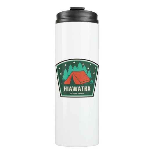 Hiawatha National Forest Camping Thermosbecher (Vorderseite)