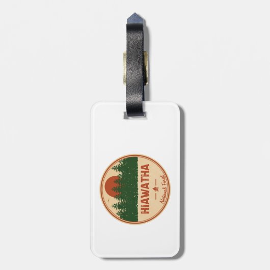 Hiawatha National Forest Gepäckanhänger (Rückseite vertikal)