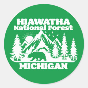 Hiawatha National Forest Michigan Runder Aufkleber