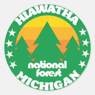 Hiawatha National Forest Runder Aufkleber