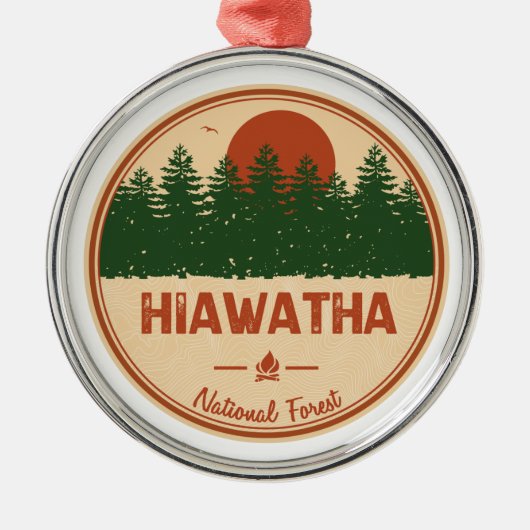 Hiawatha-Nationalwald Ornament Aus Metall (Vorne)
