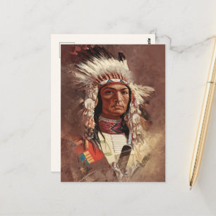 Hiawatha Native Amerikanische Ureinwohner Chief Em Postkarte