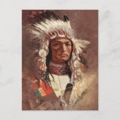Hiawatha Native Amerikanische Ureinwohner Chief Em Postkarte (Vorderseite)