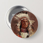 Hiawatha Native Amerikanische Ureinwohner Chief Po Button (Vorne & Hinten)