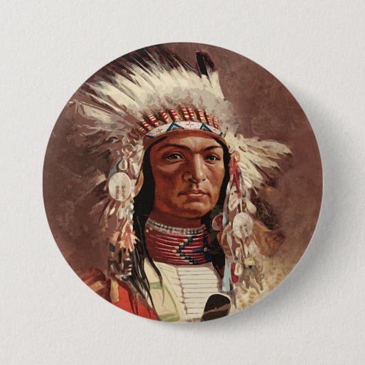 Hiawatha Native Amerikanische Ureinwohner Chief Po Button (Vorderseite)