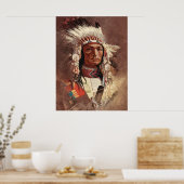 Hiawatha Native Amerikanische Ureinwohner Chief Po Poster (Küche)