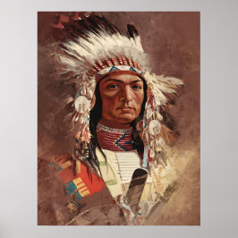 Hiawatha Native Amerikanische Ureinwohner Chief Po Poster