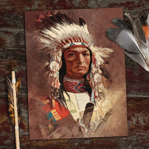 Hiawatha Native Amerikanische Ureinwohner Chief Po Postkarte