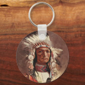 Hiawatha Native Amerikanische Ureinwohner Chief Po Schlüsselanhänger (Vorderseite)
