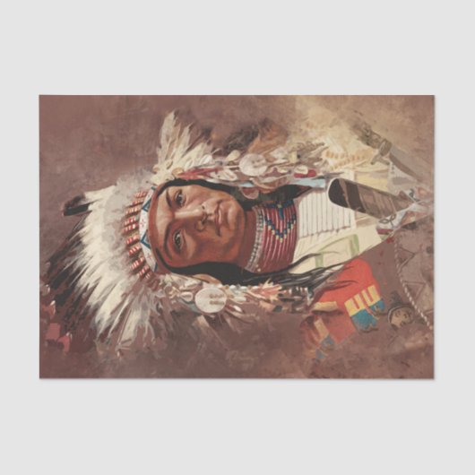 Hiawatha Native Amerikanische Ureinwohner Chief Po Seidenpapier (Vorderseite)