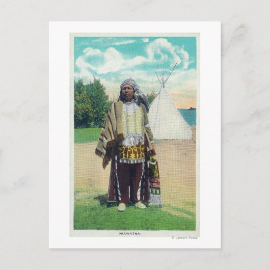 Hiawatha Portrait # 2 Postkarte (Vorderseite)