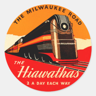 Hiawathas Train Runder Aufkleber