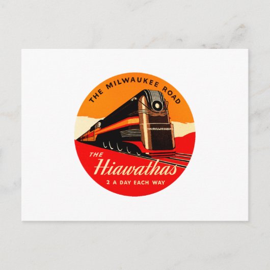 Hiawathas Zug Postkarte (Vorderseite)