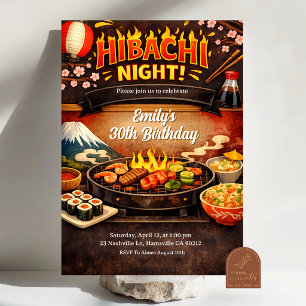 Hibachi-Abend Geburtstagseinladung Einladung