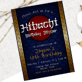 Hibachi Birthday Dinner - Blue Einladung